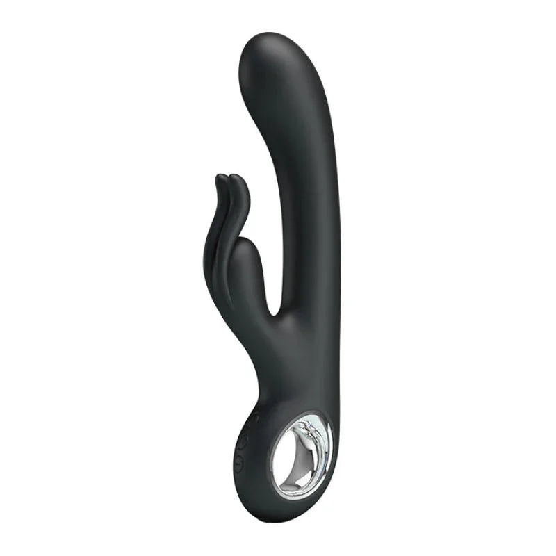 Pretty Love Carina 7 Function Rabbit Syle Vibrator - Black - MyPleasure