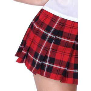 Private School Sweetie Costume - Small - White / Red - MyPleasure