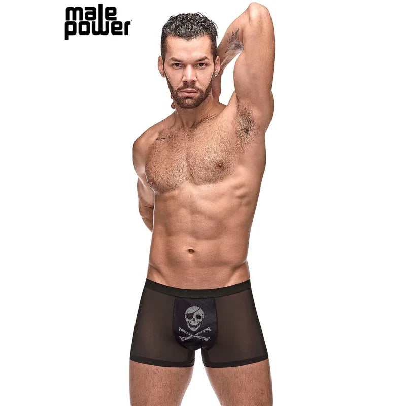 Private Screening Skull Pouch Short Black - MyPleasure