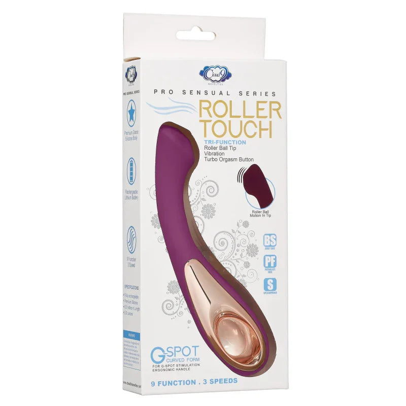 Pro Sensual Roller Touch Tri-Function G-Spot Curved Form - Plum - MyPleasure