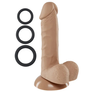 Pro Sensual Series 6 Inch Silicone Pro Odorless Dong - Tan - MyPleasure