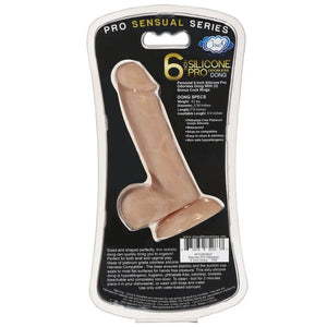 Pro Sensual Series 6 Inch Silicone Pro Odorless Dong - Tan - MyPleasure