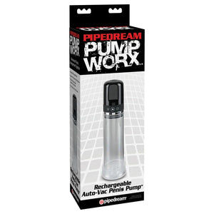 Pump Worx Rechargeable 3-Speed Auto-Vac Penis Pump - MyPleasure