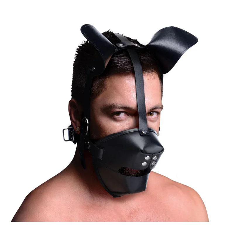 Pup Puppy Play Hood and Breathable Ball Gag - MyPleasure