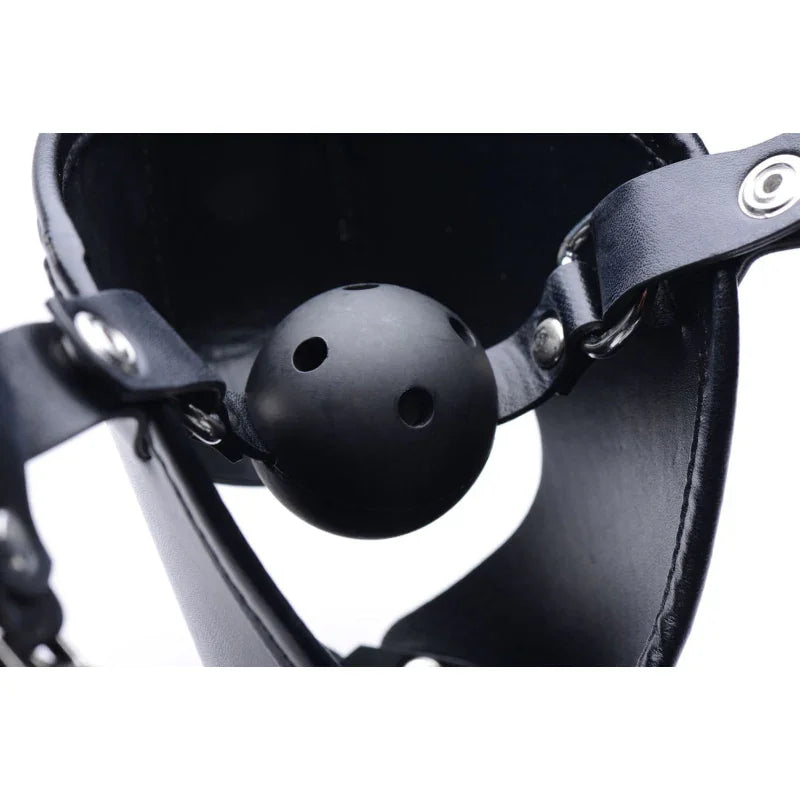 Pup Puppy Play Hood and Breathable Ball Gag - MyPleasure