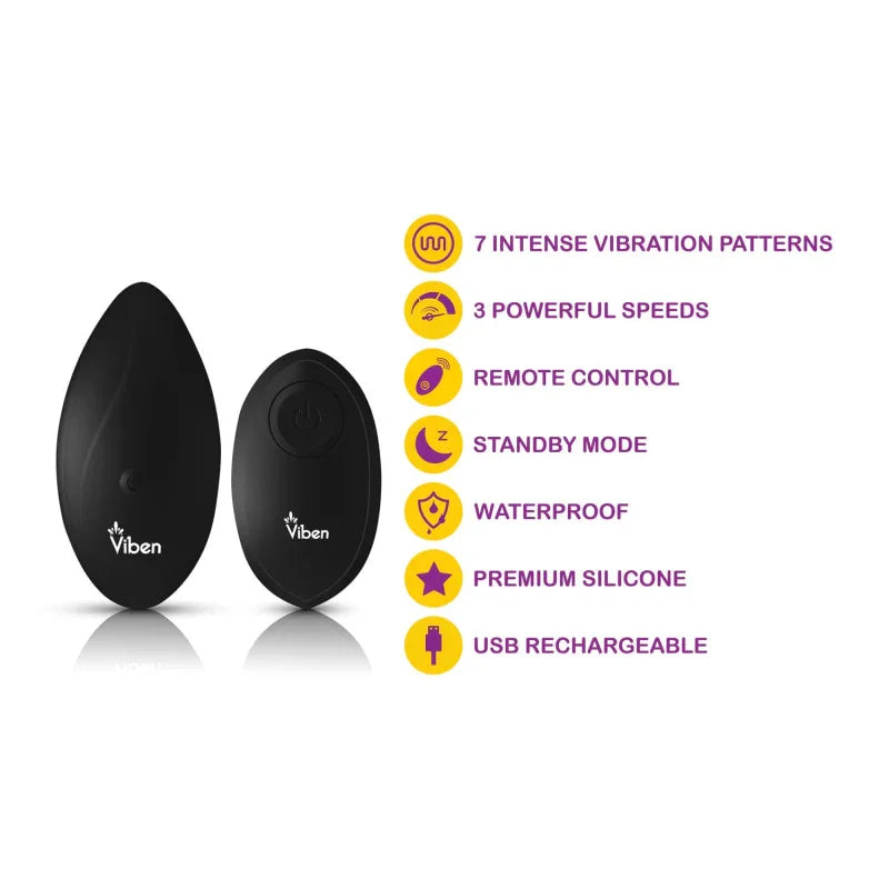 Racy Remote Control 10 Function Panty Vibe - Black - MyPleasure