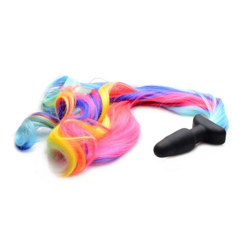 Rainbow Pony Tail Anal Plug - MyPleasure