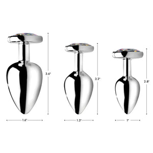 Rainbow Prism Heart Anal Plug - Large - MyPleasure