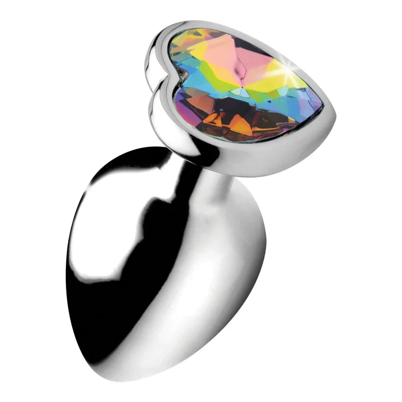 Rainbow Prism Heart Anal Plug - Large - MyPleasure