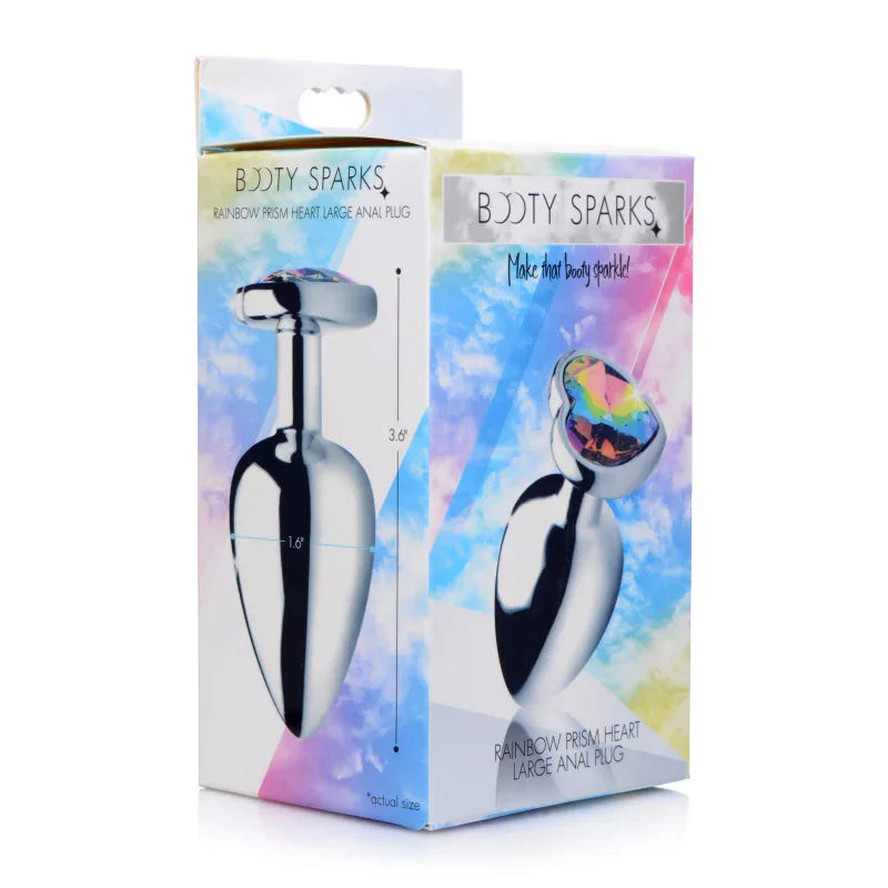 Rainbow Prism Heart Anal Plug - Large - MyPleasure