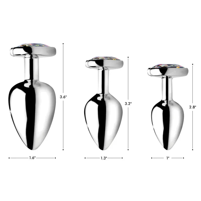 Rainbow Prism Heart Anal Plug - Medium - MyPleasure