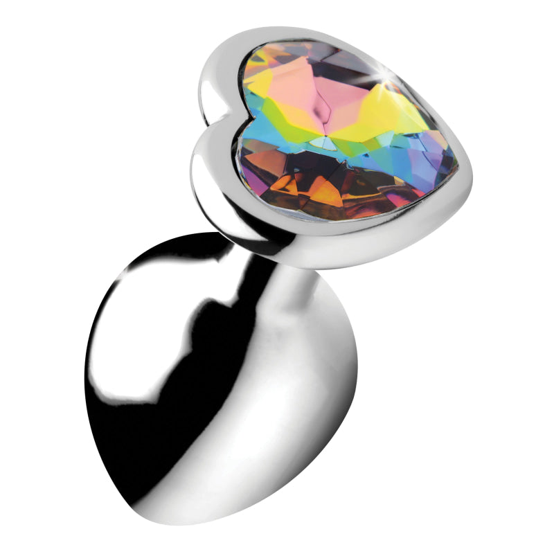 Rainbow Prism Heart Anal Plug - Medium