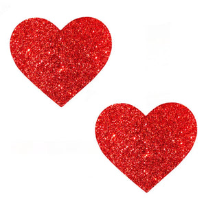 Ravish Me Red Glitter I Heart U Nipztix Pasties - MyPleasure