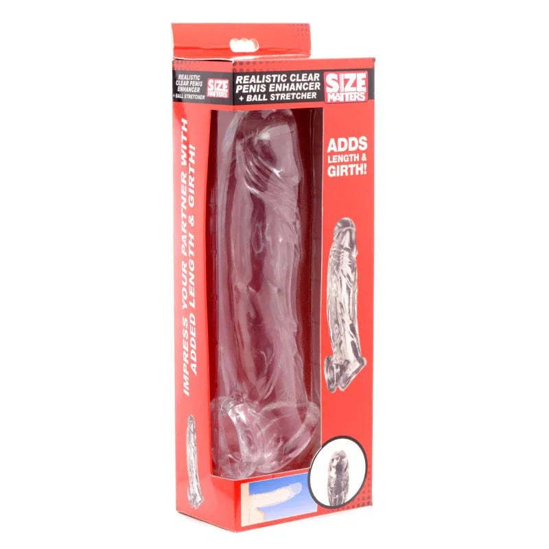 Realistic Clear Penis Enhancer and Ball Stretcher - MyPleasure