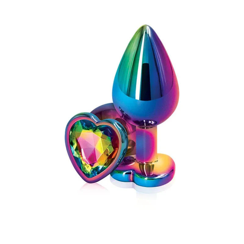 Rear Assets - Mulitcolor Heart - Small - Rainbow - MyPleasure