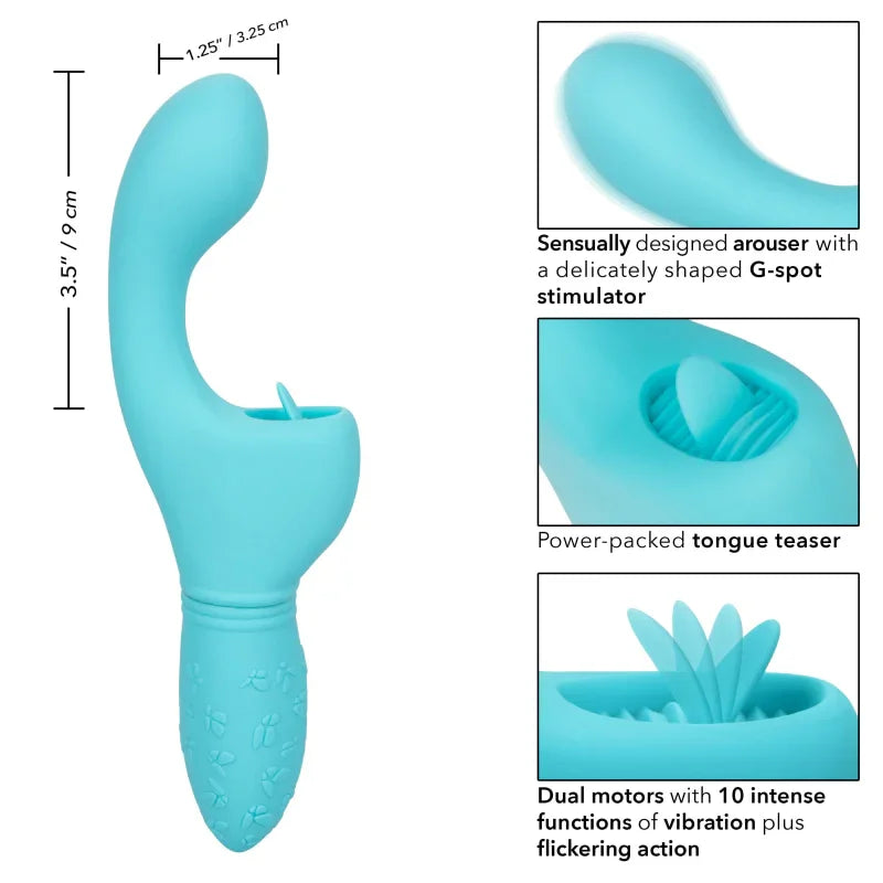 Rechargeable Butterfly Kiss Flicker - Blue - MyPleasure