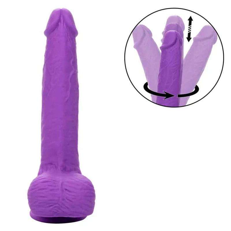 Rechargeable Gyrating and Thrusting Silicone Studs - Purple - MyPleasure