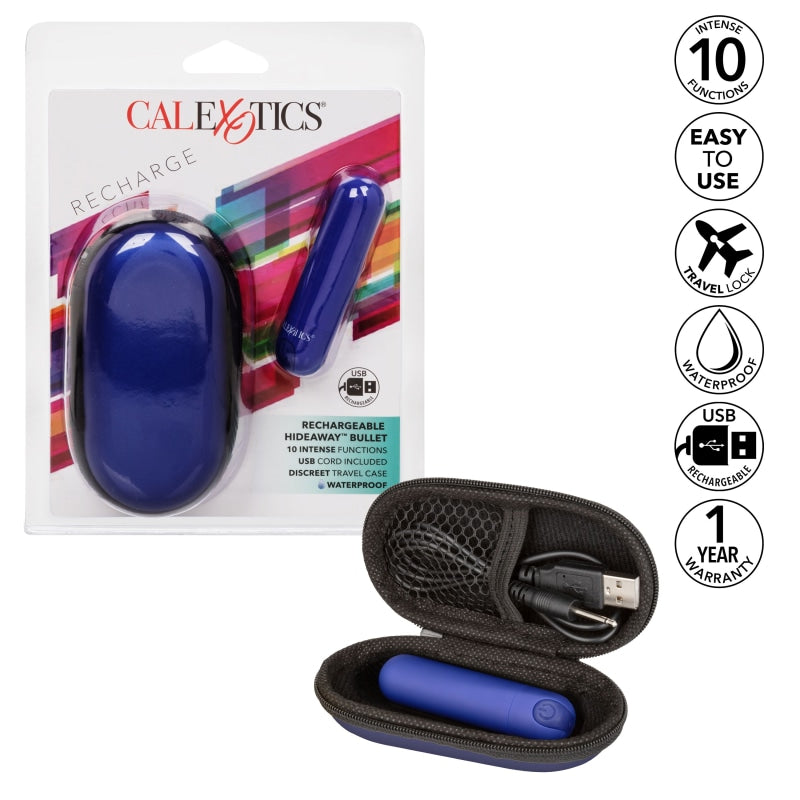 Rechargeable Hideaway Bullet - Blue - Eggs & Bullets