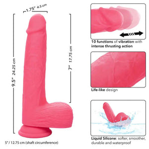 Rechargeable Rumbling and Thrusting Silicone Studs - Pink - MyPleasure