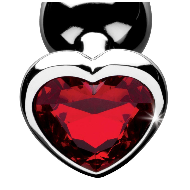 Red Heart Gem Anal Plug - Medium