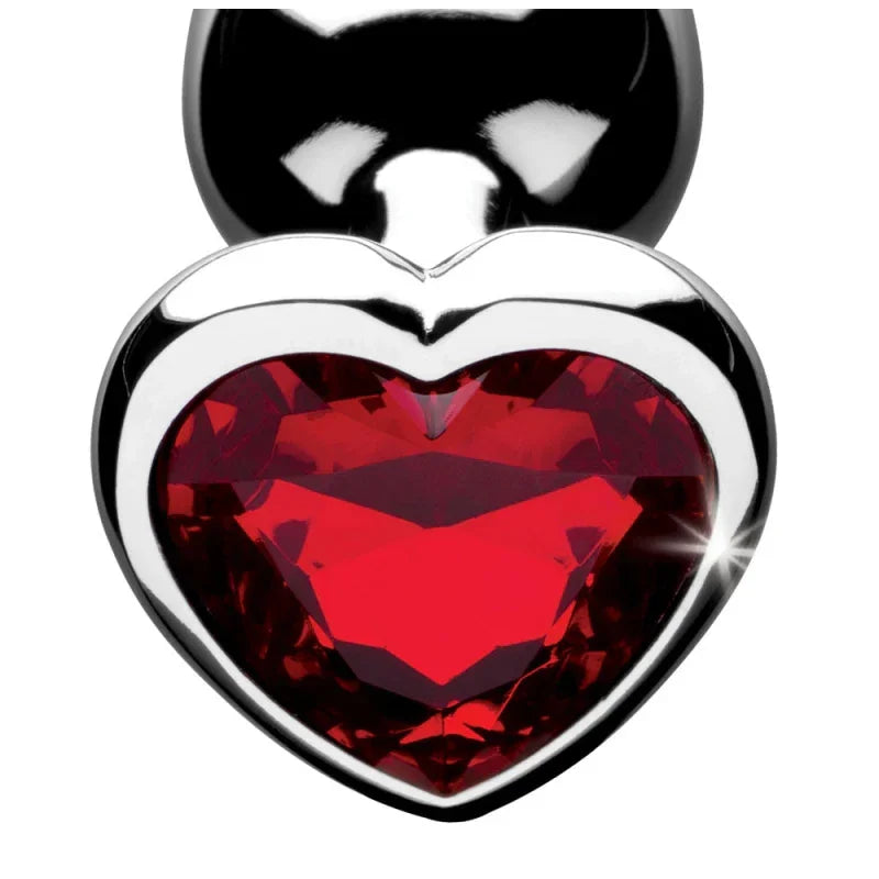 Red Heart Gem Anal Plug - Small - MyPleasure