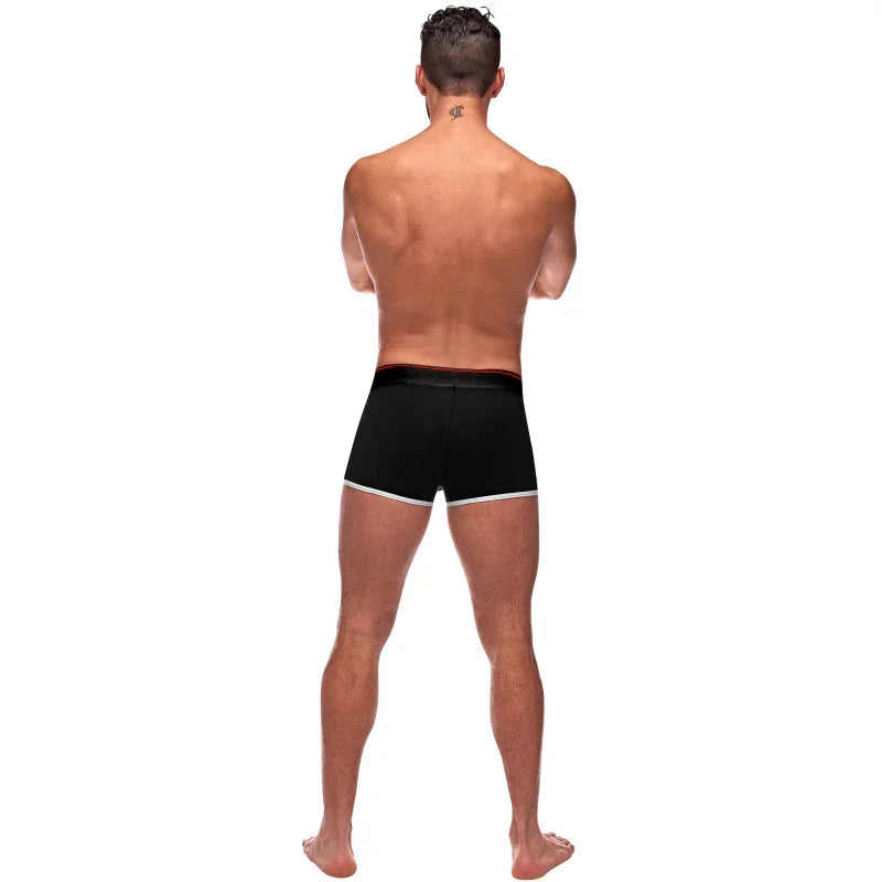 Retro Sport Panel Short - Small - Black/ Red - MyPleasure