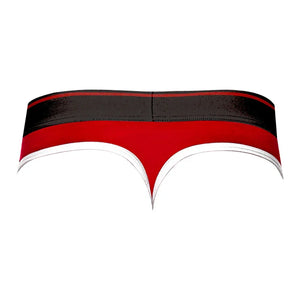 Retro Sport Panel Thong - L/ XL - Red/ Black - MyPleasure