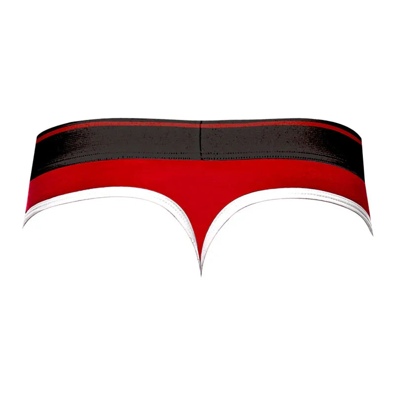 Retro Sport Panel Thong - L/ XL - Red/ Black - MyPleasure