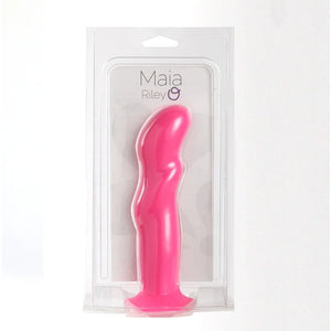 Riley Silicone Swirled Dong - Neon Pink - MyPleasure