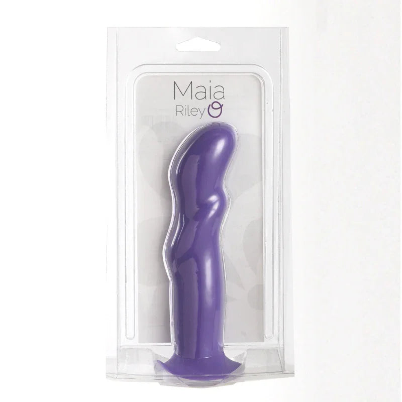 Riley Silicone Swirled Dong - Neon Purple - MyPleasure