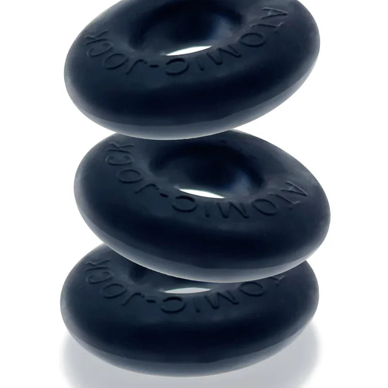 Ringer Cockring 3 Pack - Small - Night Black - MyPleasure
