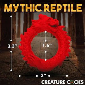 Rise of the Dragon Silicone Cock Ring - Red - MyPleasure