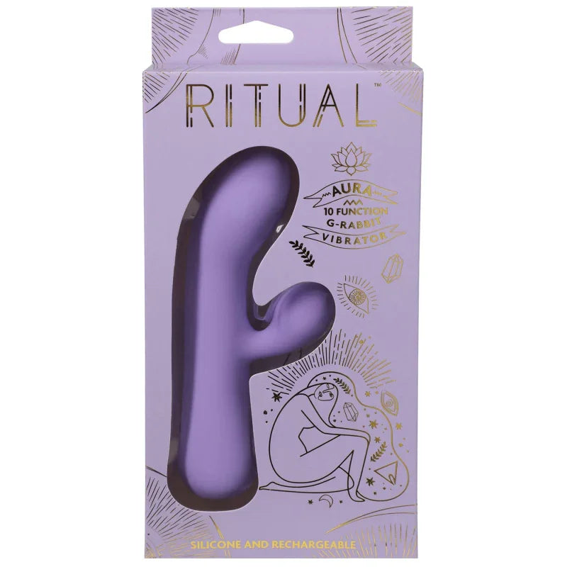 Ritual - Aura - Rechargeable Silicone Rabbit Vibe - Lilac - MyPleasure
