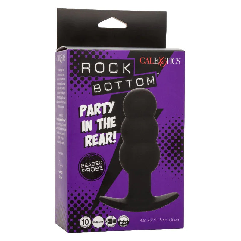 Rock Bottom Beaded Probe - Black - MyPleasure