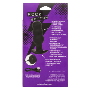 Rock Bottom Beaded Probe - Black - MyPleasure