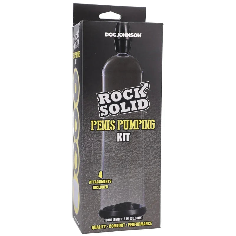 Rock Solid - Penis Pumping Kit - Black/clear - MyPleasure