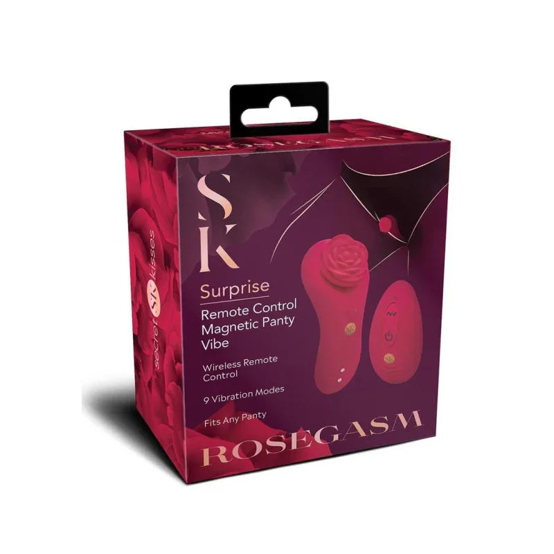 Rosegasm Rose Surprise Panty Vibe - Red - MyPleasure