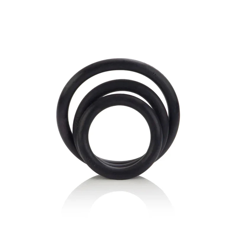 Rubber Ring 3 Piece Set - Black - MyPleasure