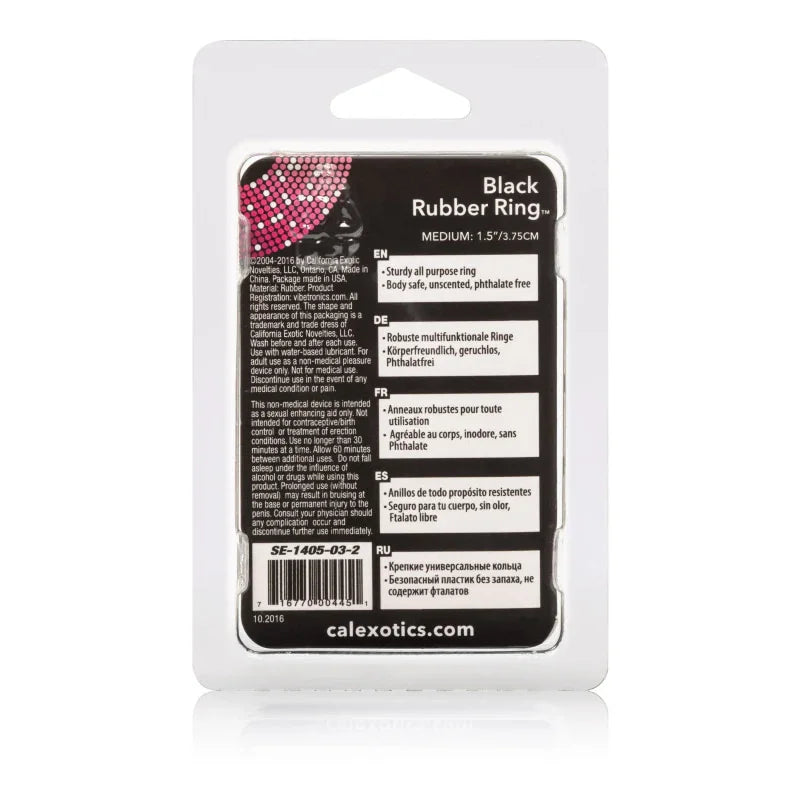 Rubber Ring - Medium - Black - MyPleasure