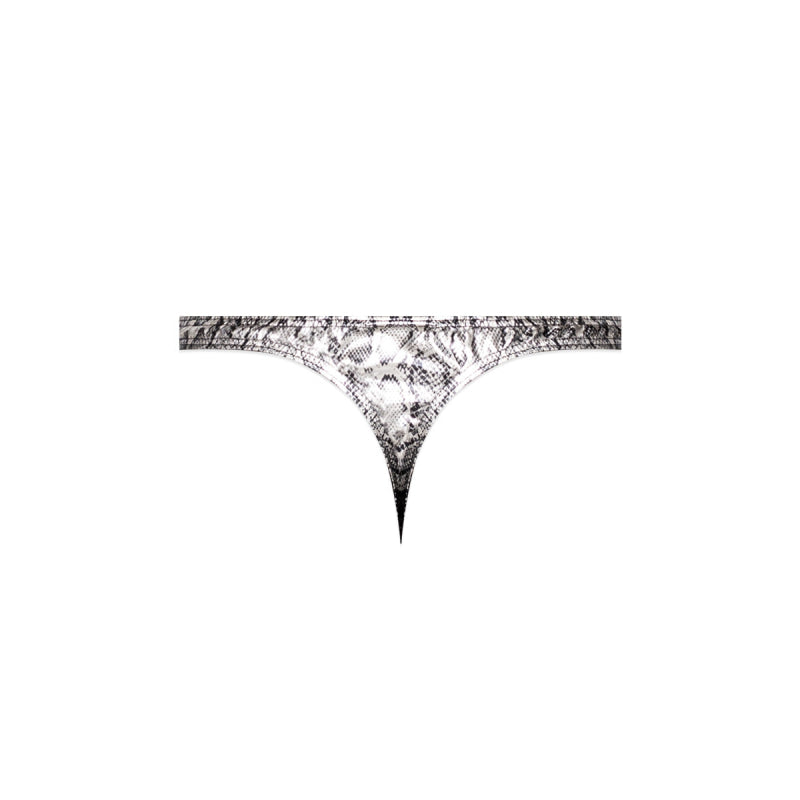 S naked - Criss Cross Thong - Large/x-Large - Silver/black