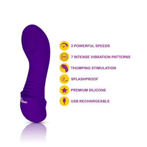 Sabela - Violet - Intense Mini G-Spot Vibe With Thumping Pad - MyPleasure