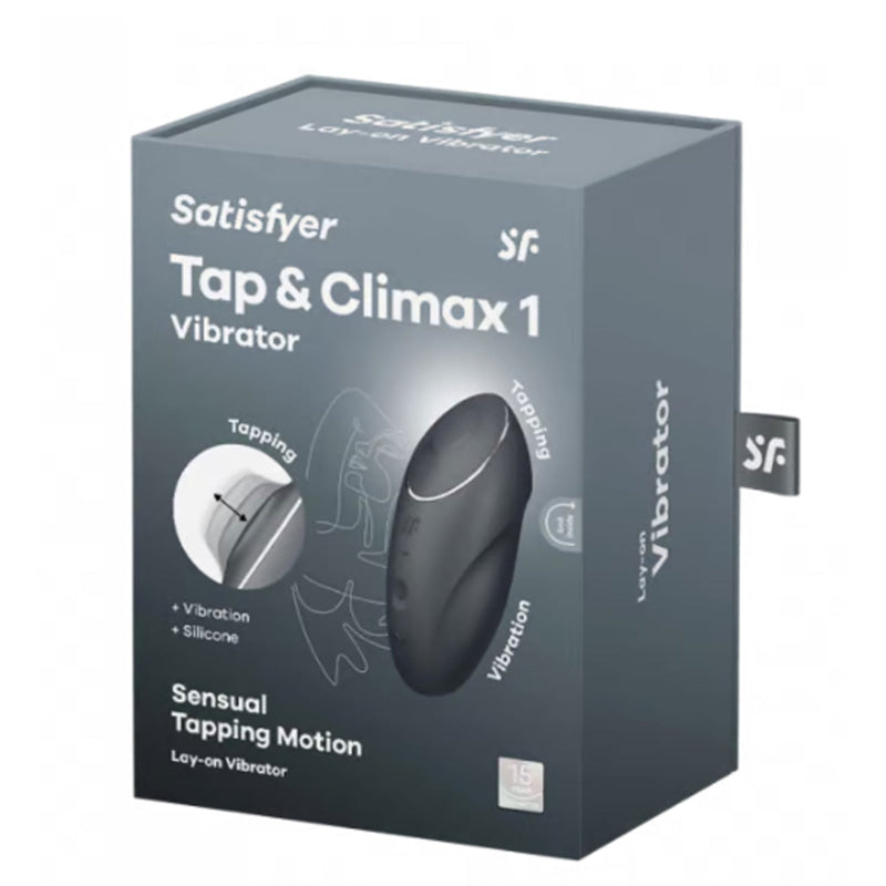 Satisfyer Tap and Climax 1 Vibrator - Grey