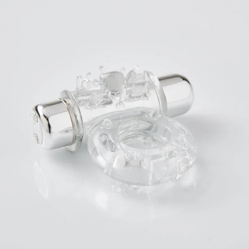 Sensuelle 7 Function Rechargeable Bullet Ring - Clear