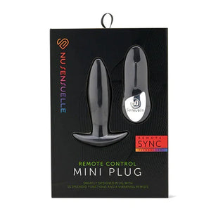 Sensuelle Remote Control Rechargeable 15 Function Mini Plug - Black - MyPleasure