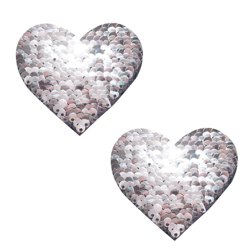 Sequin Medusa Magic Flip Black to Silver I Heart  U Nipztix Pasties