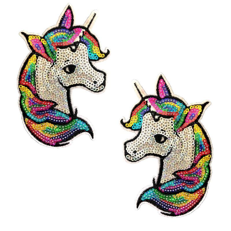 Sequin Sparkle Unicorn Nipztix Pasties - NN-SQ-UNI-NF1 - Unleash Your Inner Unicorn with These Enchanting and Shimmery Pasties!