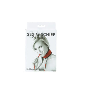 Sex and Mischief Leash and Collar - Red - MyPleasure