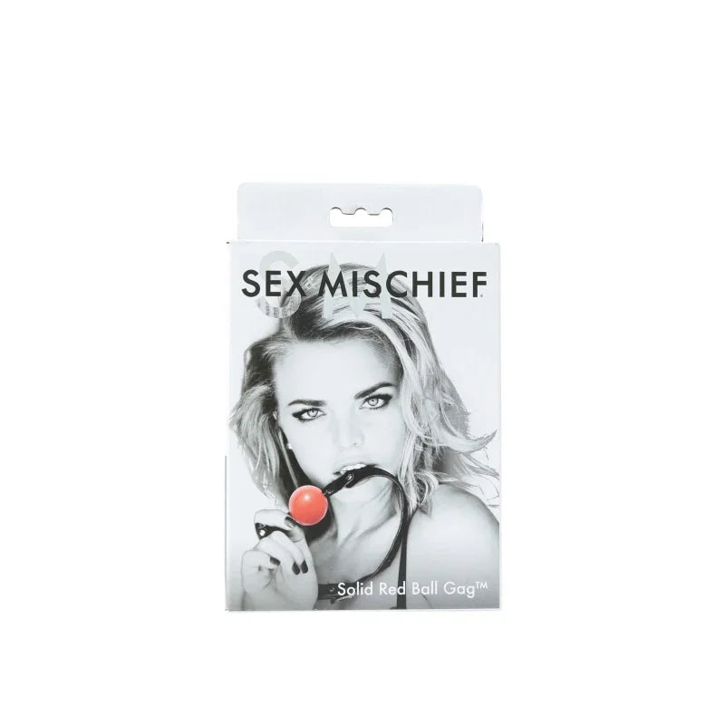 Sex and Mischief Solid Ball Gag - Red - MyPleasure