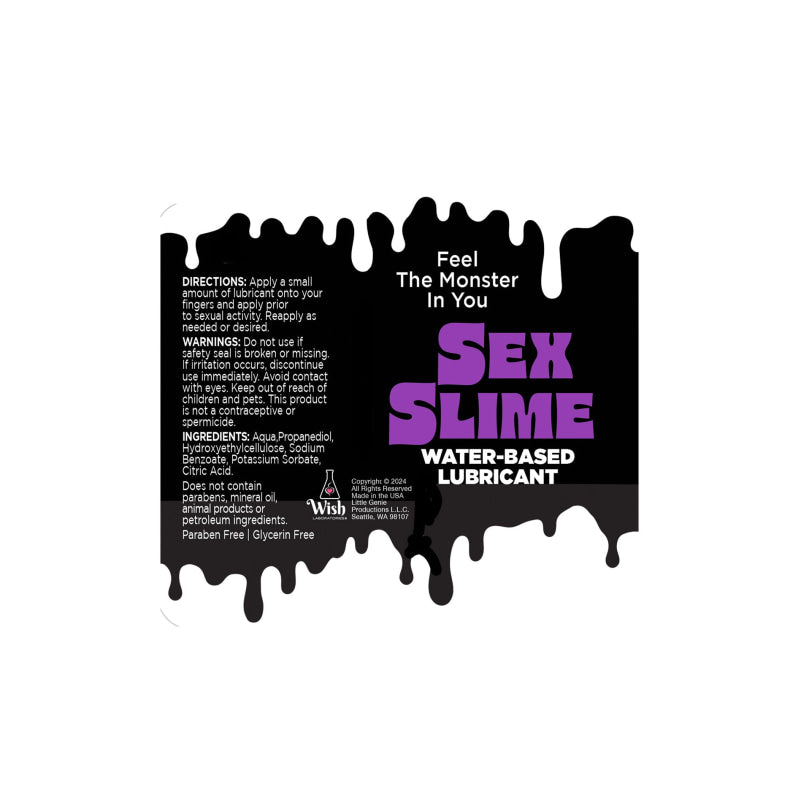 Sex Slime Creature Lube Waterbased Lubricant 2oz - Purple