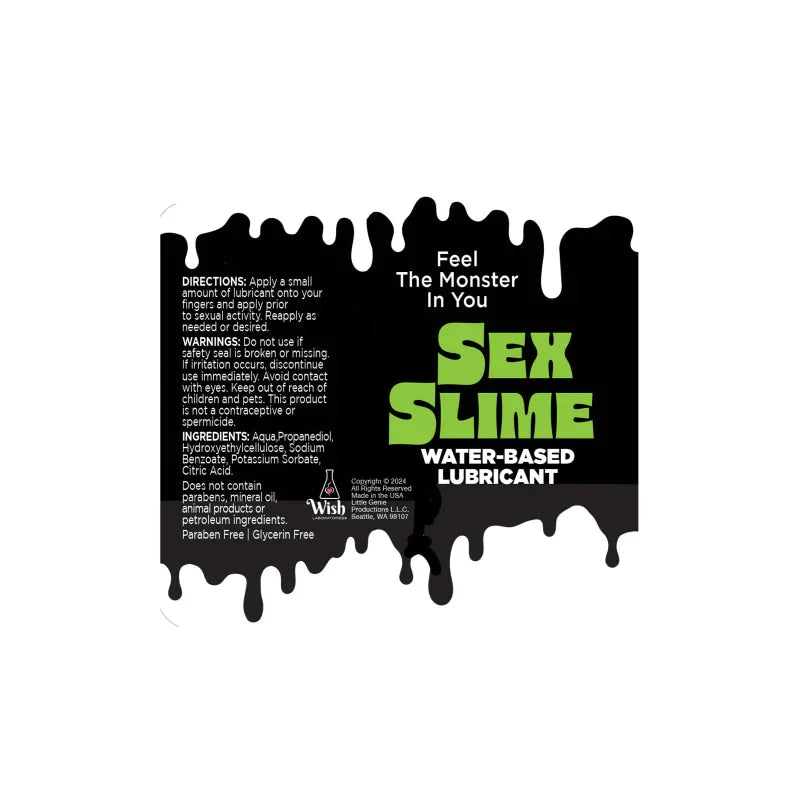 Sex Slime Water-Based Lubricant 4 Oz - Green - MyPleasure